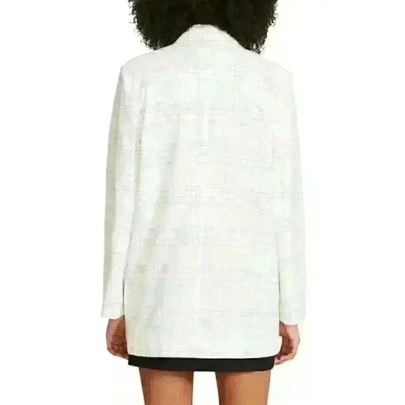 NEW! Steve Madden Women's S Nika Plaid Double Breasted Blazer NWT $99 - Picture 2 of 4